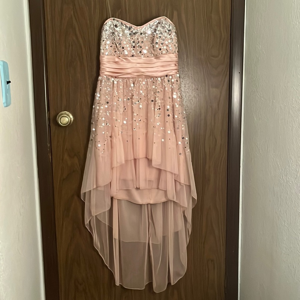 strapless prom dress
